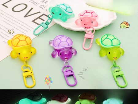 Wholesale Small Turtle Resin Schoolbag Pendant Luminous Keychain For Cheap