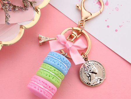 Wholesale Three-tier Macaron Cake Keychain For Discount