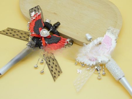 Wholesale 6pcs Heavy Industry High-quality Lace Bow Tassel Diamond DIY Jewelry Accessories Supply