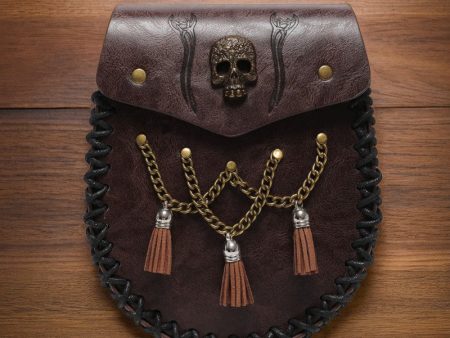 Wholesale PU Viking Style Medieval Knight European and American Retro Embossed Waist Bags Online Sale