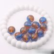 Wholesale 100pcs 20mm Fine Flash Two-color Diamond Sand Resin Straight Hole DIY Beads For Sale