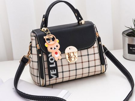 Wholesale Women s Fashion Girl One-shoulder Crossbody Bag Check Small Square Bag For Discount