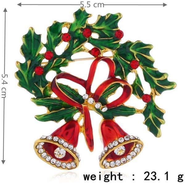 Wholesale Christmas Bell Alloy Creative Collar Brooch Supply