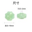 Wholesale 100pcs 10mm Crystal Glass Clover Jelly Color Straight Hole Glass DIY Beads Hot on Sale