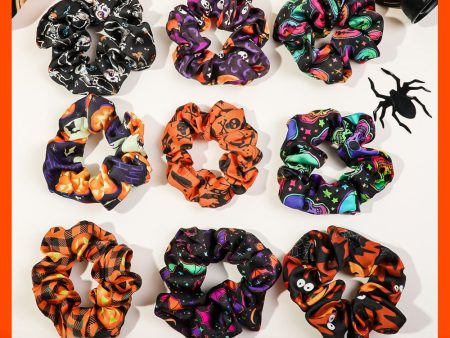 Wholesale Halloween Large Intestine Hair Ring, Pumpkin Skull, Personality Holiday Hair Accessories For Discount