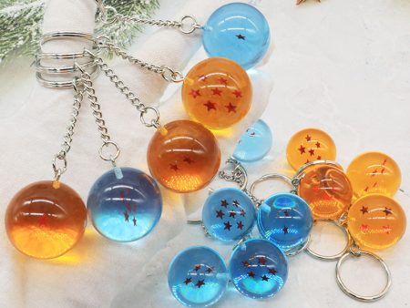 Wholesale Blue Dragon Ball Transparent Ball Cute Pendant Keychain on Sale