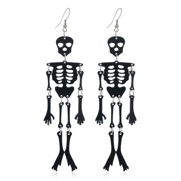 Wholesale  Halloween Ghost Head Luminous Skull Resin Earrings on Sale