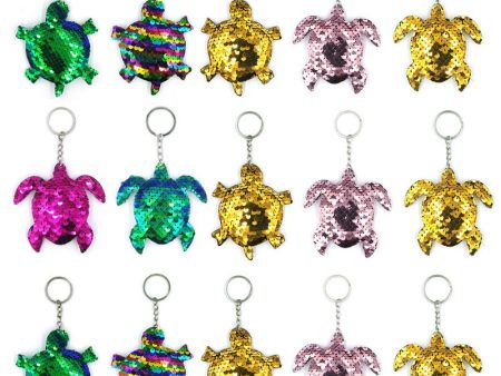 Wholesale Turtle Glitter Reflective Glossy Turtle Car Keychains For Cheap