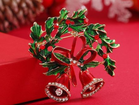 Wholesale Christmas Bell Alloy Creative Collar Brooch Supply