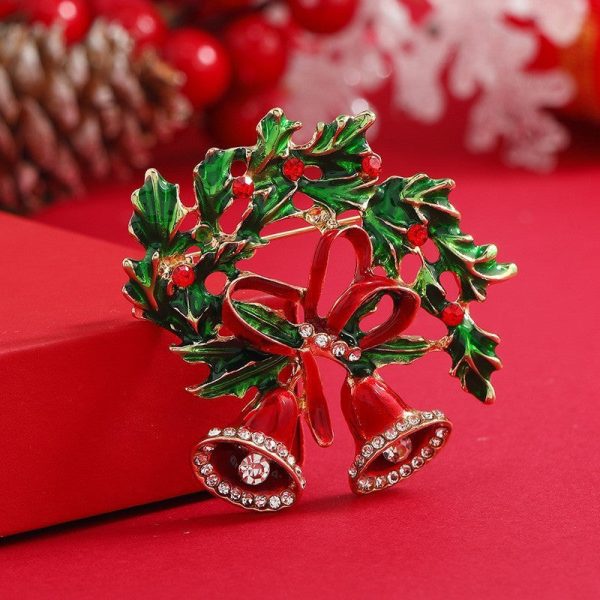 Wholesale Christmas Bell Alloy Creative Collar Brooch Supply