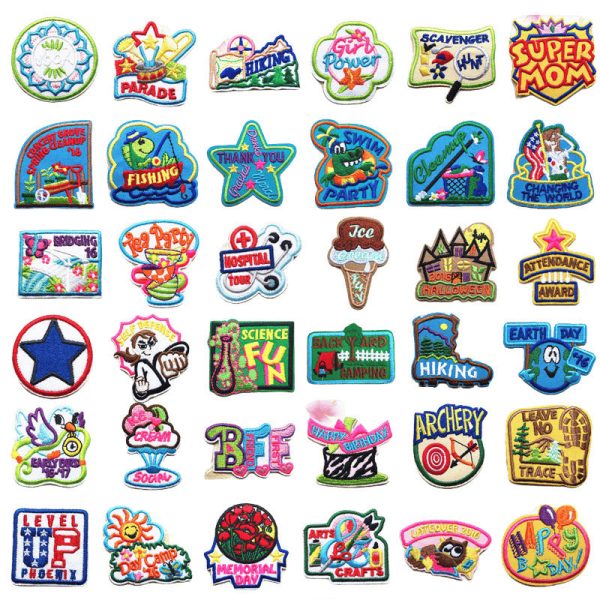 Wholesale Colorful Embroidered Seal Casual Exquisite DIY Sewable Embroidery Patch Online Hot Sale