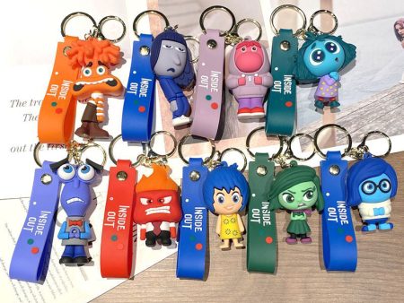 Wholesale Anime INSIDE OUT New Mind Agent Team Keychain Pendant Car Key Chain For Sale