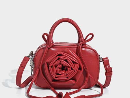 Wholesale Rose Flower Handbag Single Shoulder Crossbody Small Square Bag For Discount