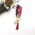 Wholesale Bright Color PU Tassel Acrylic Bracelet Keychain on Sale