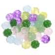 Wholesale 100pcs 10mm Crystal Glass Clover Jelly Color Straight Hole Glass DIY Beads Hot on Sale