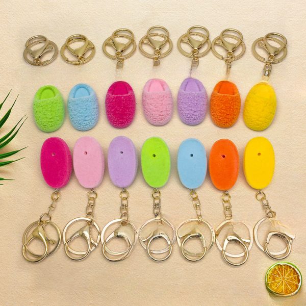 Wholesale 2pcs pack Cute Creative Mini Fur Shoes, Keychains, Bags, Trinkets, Pendants Online Hot Sale