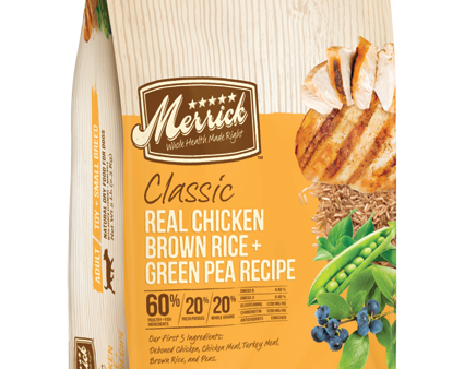 Merrick Classic Adult Real Chicken, Brown Rice & Green Pea Dry Dog Food 5lb For Discount