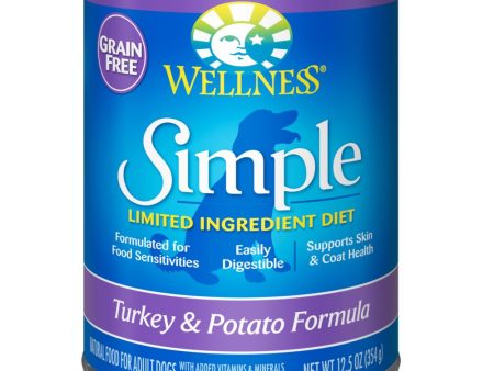 20% OFF: Wellness Simple Grain-Free Turkey & Potato Canned Dog Food 354g Discount