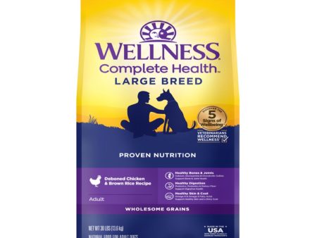 20% OFF + FREE WIPES: Wellness Complete Health Large Breed Chicken Adult Dry Dog Food 30lb For Cheap