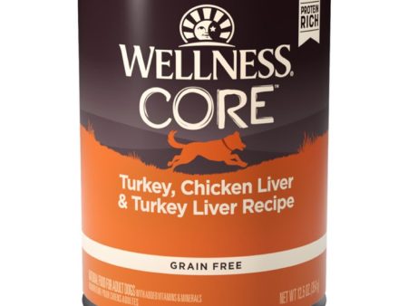 20% OFF: Wellness CORE Grain-Free Turkey, Chicken Liver & Turkey Liver Canned Dog Food 354g For Cheap