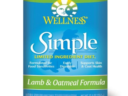 20% OFF: Wellness Simple Lamb & Oatmeal Canned Dog Food 354g Supply