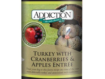 Addiction Turkey with Cranberries & Apples Entree Canned Dog Food 368g Discount